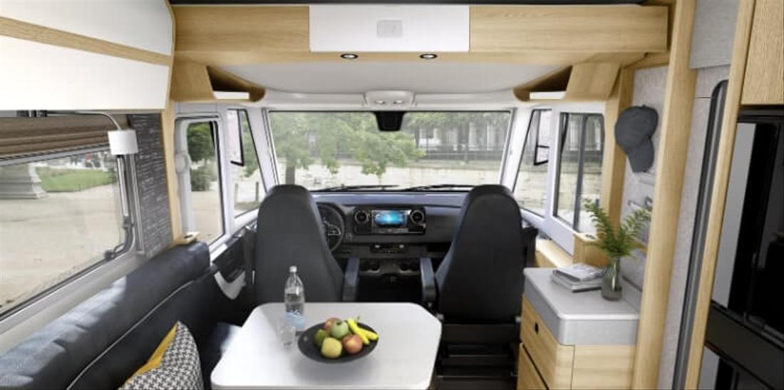 la cellule du class B master line hymer camping car luxe