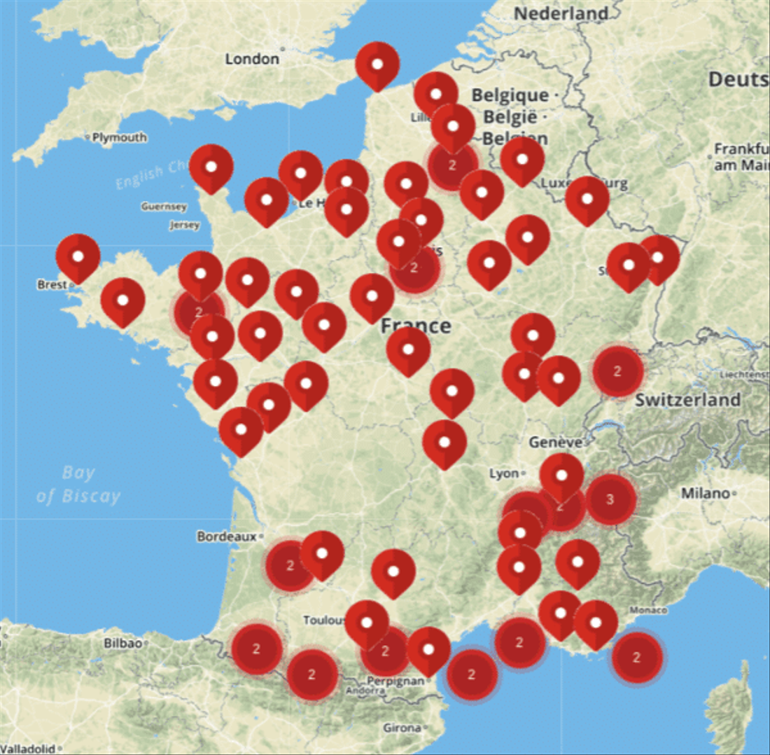 carte des distributeurs de camping-cars burstner